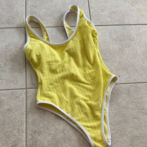 No Boundaries Yellow One Piece Swimsuit